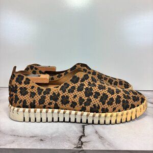 Ilse Jacobsen Tulip 139 Cheetah Print Perforated Slip On Shoes Womens Sz 42 READ